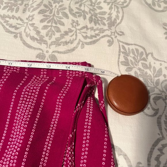 Maurices Pink and White Wrap Skirt with Faux Tie - Picture 9 of 9